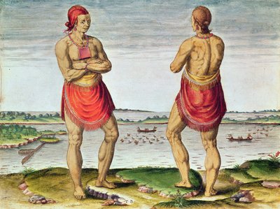 Admiranta Narratio..., Capo Roanoack (pagina 57, tavola 7), 1585-1588 da Theodore de Bry